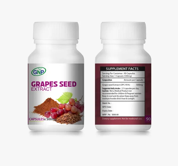GNP Grapes Seed Extract Health Supplement - (90 capsules)